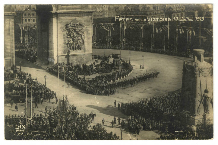 Fêtes de la victoire à Paris, le 14 juillet 1919.