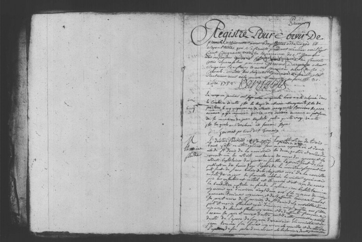 SAINT-GERMAIN-LES-ARPAJON. Paroisse Saint-Germain : Baptêmes, mariages, sépultures : registre paroissial (1753-1766). 