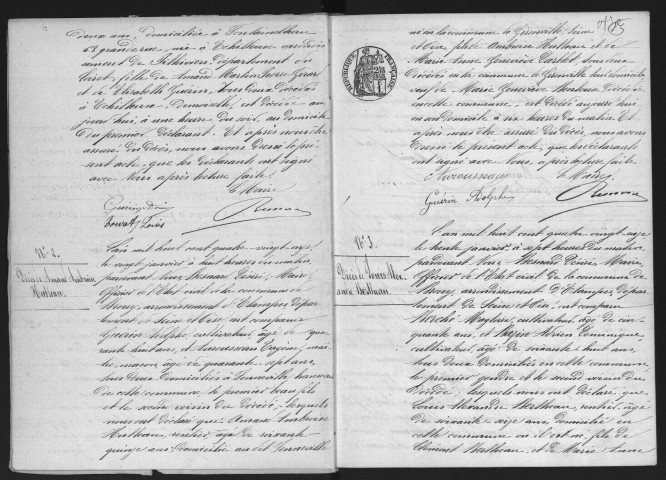 BROUY.- Naissances, mariages, décès : registre d'état civil (1891-1905). 