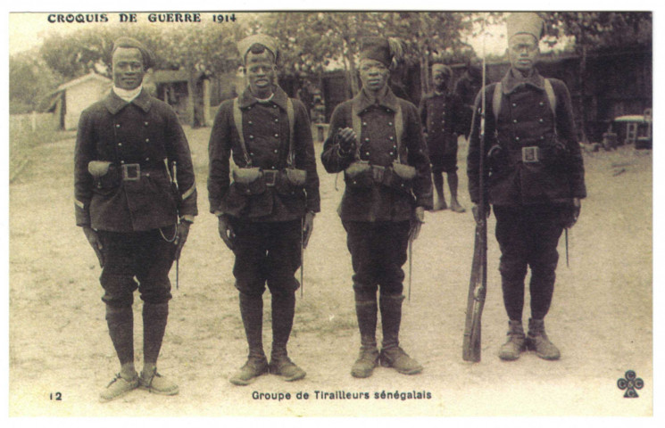 Groupe de tirailleurs sénégalais.