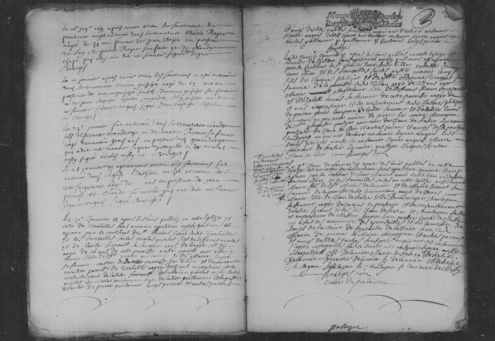 PALAISEAU. Paroisse Saint-Martin : Baptêmes, mariages, sépultures : registre paroissial (1695-1714). 