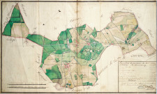 FONTENAY [LES-BRIIS]. - Plans d'intendance. Plan dressé par SCHMID, Ech.1/225 et 1/275 perches, Dim. 100 x 60 cm. 