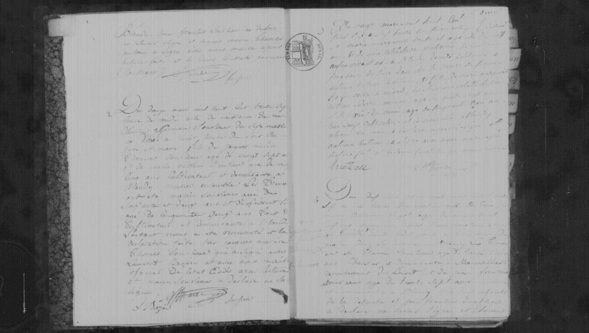 BLANDY. Naissances, mariages, décès : registre d'état civil (1836-1860). 