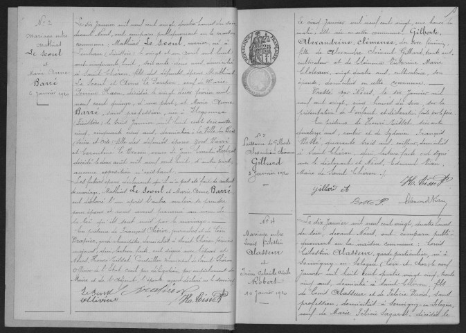 SAINT-CHERON. - Naissances, mariages, décès : registre d'état civil.