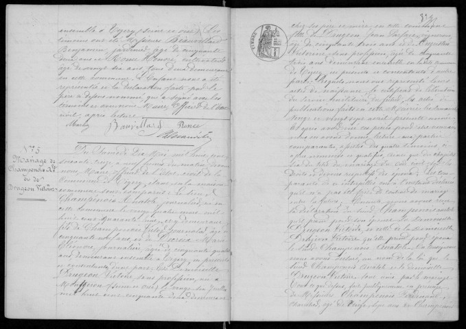 TIGERY . Naissances, mariages, décès : registre d'état civil (1873-1883). 