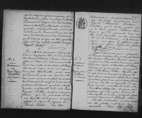 CHALO-SAINT-MARS. Naissances, mariages, décès : registre d'état civil (1884-1890). 