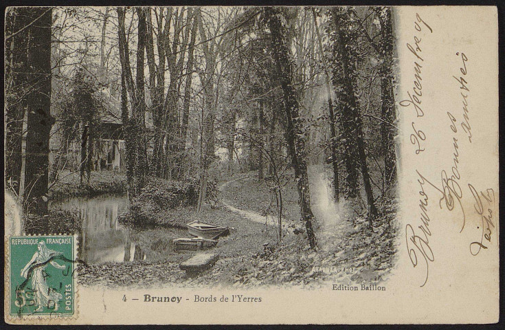 Brunoy.- Bords de l'Yerres (26 décembre 1909). 