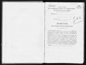Conservation des hypothèques de CORBEIL. - Répertoire des formalités hypothécaires, volume n° 506 : A-Z (registre ouvert vers 1920). 