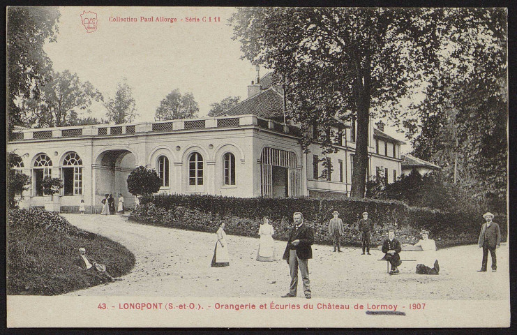 LONGPONT-SUR-ORGE. - Lormoy. Le château, orangerie et écuries, 1907.