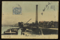 CORBEIL-ESSONNES. - Les Tarterêts, les quais de Seine. Photo édition Krebs, Corbeil, 1906, 1 timbre à 5 centimes, coloriée. 
