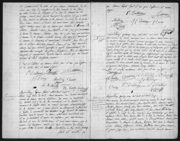 ROINVILLE-SOUS-DOURDAN. - Registre des délibérations du conseil municipal, enregistrement des plaintes (1811, 1845), notes diverses (1830-1848) en fin de registre (1831-1849). 