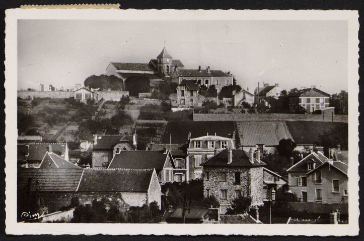 Brétigny-sur-Orge.- Vue de l'église Saint-Pierre (5 janvier 1956). 