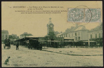Montlhéry.- Les halles et la place du Marché en 1907, prises au Nord-Est. 