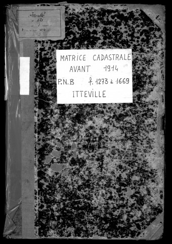 ITTEVILLE. - Matrice des propriétés bâties et non bâties : folios 1273 à la fin [cadastre rénové en 1968]. 