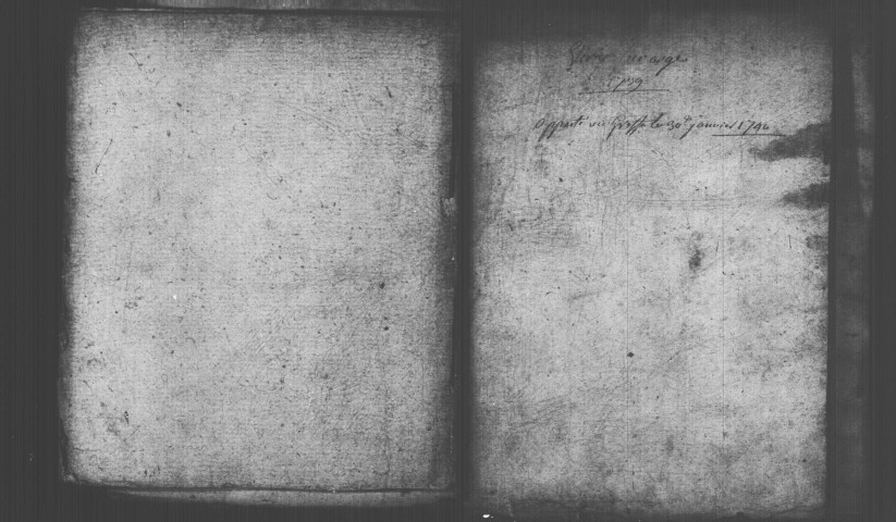 VIRY-CHATILLON. Paroisse Saint-Denis : Baptêmes, mariages, sépultures : registre paroissial (1692-1713, 1737-1739). [Lacunes : B.M.S. (1710)]. 