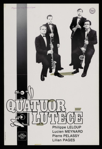 MAISSE.- Quatuor Lutèce : Philippe Leloup, Lucien Meynard, Pierre Pelassy, Lilian Pagès, Eglise Saint-Médard, [19 avril 1990]. 