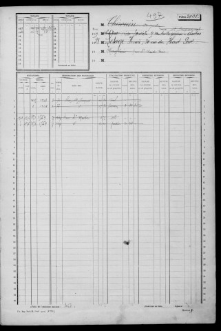 ETAMPES. - Matrice des propriétés non bâties : folios 2401 à 3000 [cadastre rénové en 1970]. 