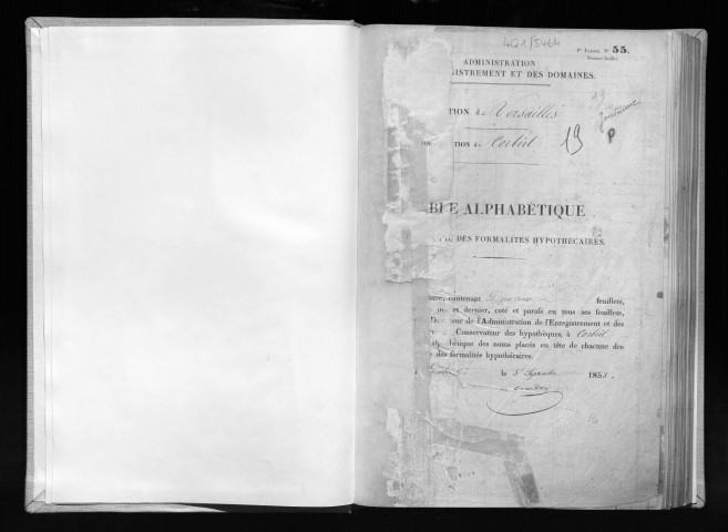 Volume n° 19 : JOUVAUME-LANIEL (registre ouvert en 1853).