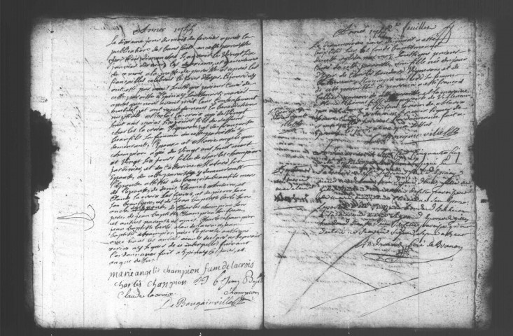 EPINAY-SOUS-SENART. Paroisse Sainte-Geneviève : Baptêmes, mariages, sépultures : registre paroissial (1755-1765). 