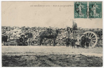 MOLIERES (LES). - Dépôt de pierres. Editeur Broussard, 1909, 2 timbres à 5 centimes. 