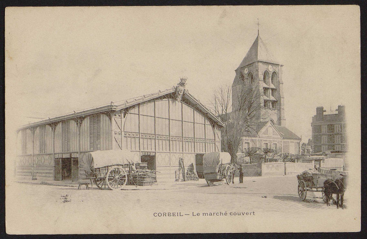 Corbeil-Essonnes.- Le marché couvert. 