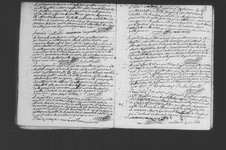 BURES-SUR-YVETTE. Paroisse Saint-Mathieu : Baptêmes, mariages, sépultures : registre paroissial (1781-1792). 