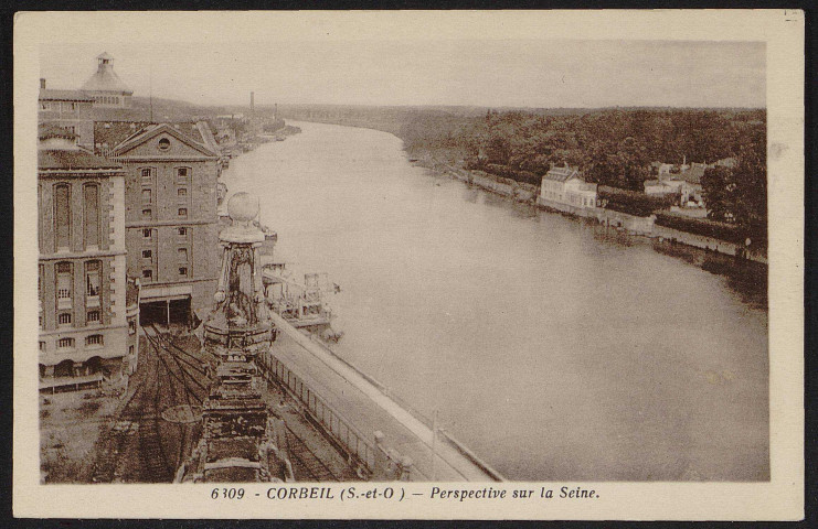 Corbeil-Essonnes.- Perspective sur la Seine [1920-1930]. 