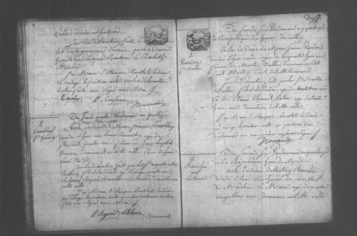 ETAMPES. Décès : registre d'état civil (an XIV). 
