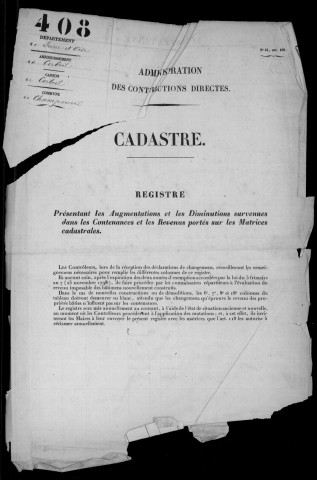 CHAMPCUEIL. - Matrice des propriétés bâties et non bâties : folios 887 à 1326 [cadastre rénové en 1962]. 