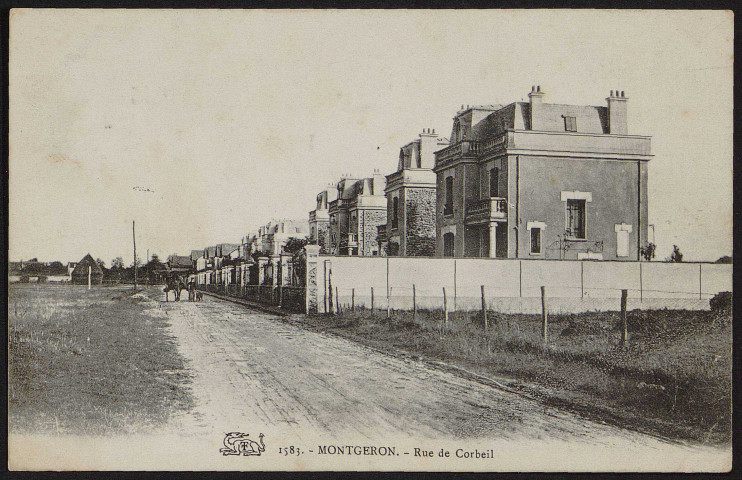 MONTGERON.- Rue de Corbeil, 1927.