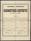 Seine-et-Oise [Département]. - Liste des géomètres-experts titulaires, Chambre syndicale des géomètres-experts de Seine-et-Oise, 1904. 