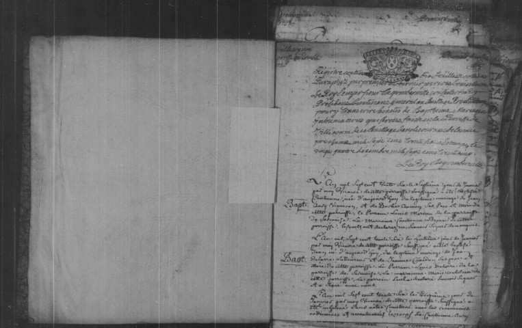 VILLECONIN. Paroisse Saint-Aubin : Baptêmes, mariages, sépultures : registre paroissial (1736-1755). 