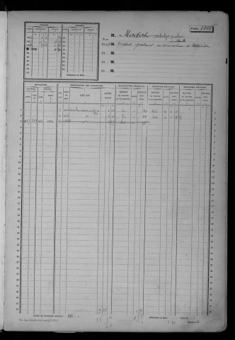 CERNY. - Matrice des propriétés non bâties : folios 1201 à 1798 [cadastre rénové en 1968]. 