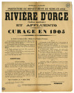 Seine-et-Oise [Département]. - Arrêté préfectoral de curage de la rivière d'Orge [section supérieure] et affluents, 1er juillet 1905. 