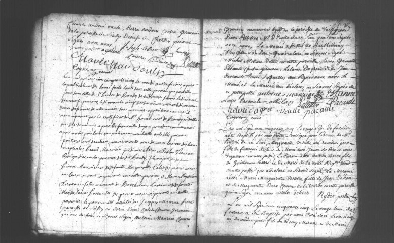 ECHARCON. Paroisse Saint-Martin : Baptêmes, mariages, sépultures : registre paroissial (1744-1755). 