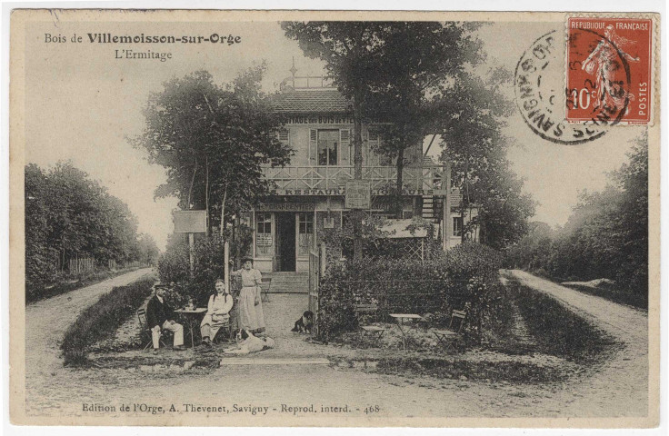 VILLEMOISSON-SUR-ORGE. - L'Ermitage [Editeur Thévenet, 1912, timbre à 10 centimes]. 