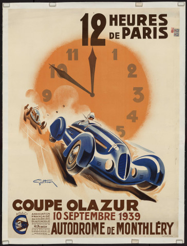 MONTLHERY. - 12 heures de Paris. Coupe Olazur, Autodrome de Montlhéry, 10 septembre 1939. 
