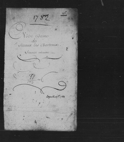 SAULX-LES-CHARTREUX. Paroisse Notre-Dame : Baptêmes, mariages, sépultures : registre paroissial (1779-1786). 