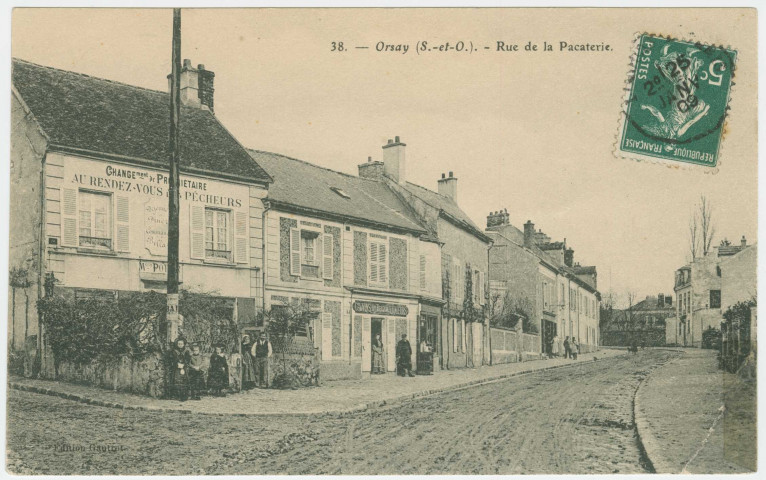 ORSAY. - Rue de la pacaterie. Edition Gautrot, 1909, 1 timbre à 5 centimes. 