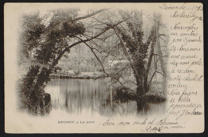 Brunoy.- Le pont (17 août 1902). 