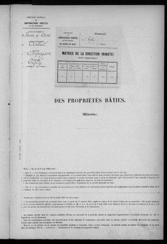 EGLY. - Matrice des propriétés bâties [cadastre rénové en 1934]. 