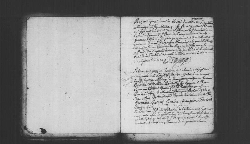 CORBEIL. Paroisse Saint-Léonard, rive droite, faubourg, annexe de Saint-Pierre-du-Perray : Baptêmes, mariages, sépultures : registre paroissial (1750-1761). 