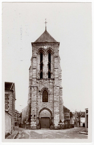CORBEIL-ESSONNES. - Eglise Saint-Spire de Corbeil. Le clocher (XIIIe siècle), Ch. W. 