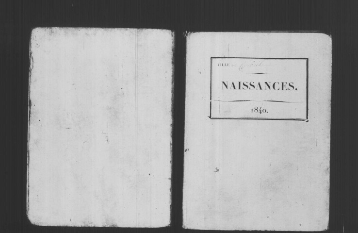 CORBEIL. Naissances : registre d'état civil (1840). 