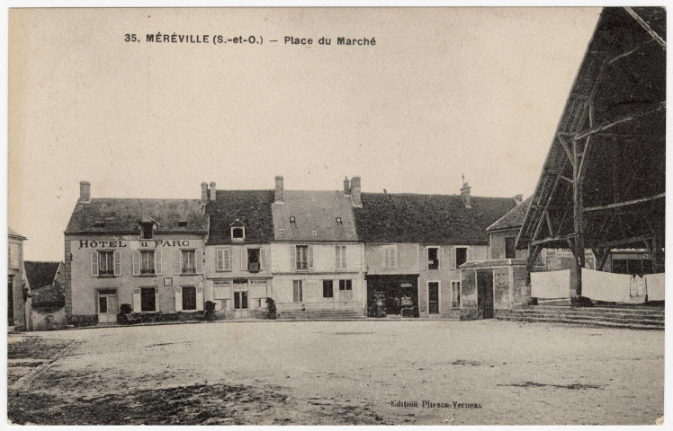 MEREVILLE. - Place du marché [Editeur Plisson]. 