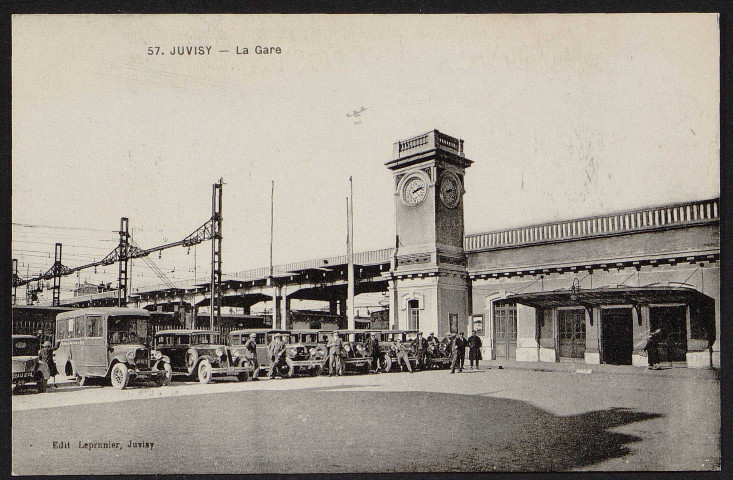 JUVISY-SUR-ORGE.- La gare [1930-1940].