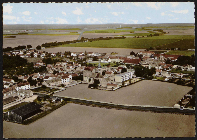 Chevannes.- Vue générale aérienne [1964-1970]. 