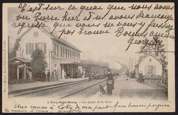 Evry.- Evry-Petit-Bourg. Les quais de la gare (30 mai 1904). 