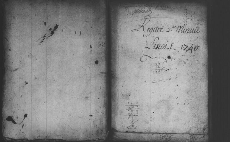 LINAS. Paroisse Saint-Etienne : Baptêmes, mariages, sépultures : registre paroissial (1740-1750). 