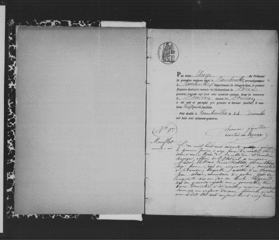 DOURDAN. Décès : registre d'état civil (1875-1888). 